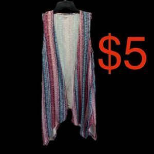 $5 add in item, RUFF HEWN multicolor sleeveless cardigan…